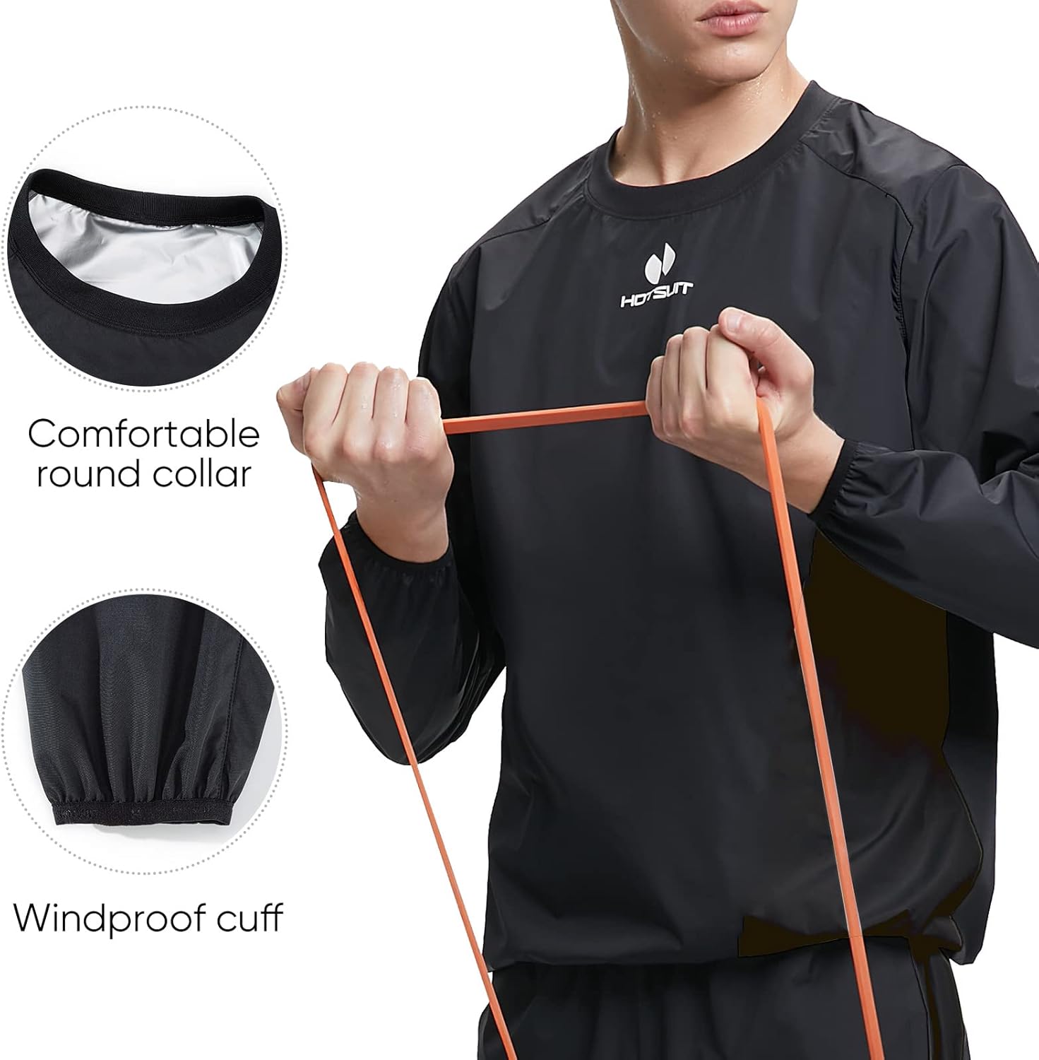 Sauna Suit Men Weight Loss Sweat Jacket Gym Boxing Workout