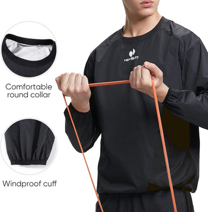 Sauna Suit Men Weight Loss Sweat Jacket Gym Boxing Workout