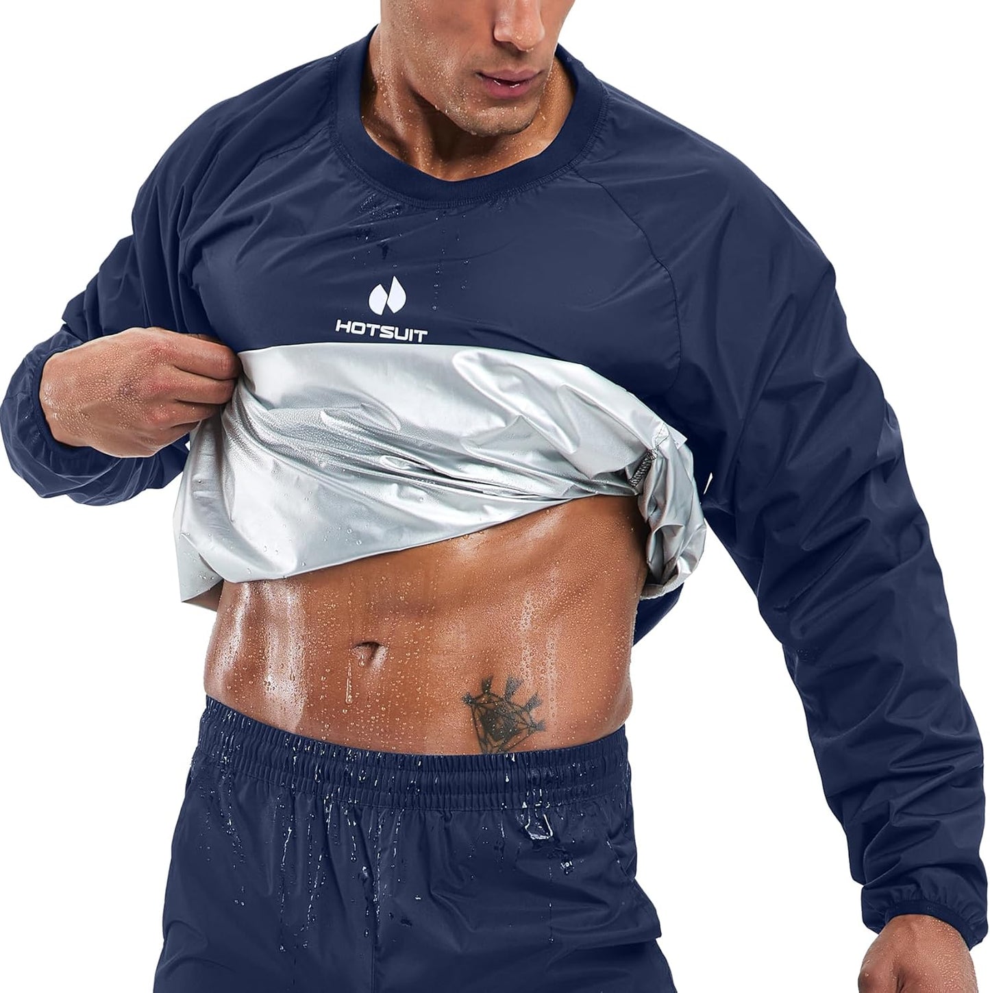 Sauna Suit Men Weight Loss Sweat Jacket Gym Boxing Workout