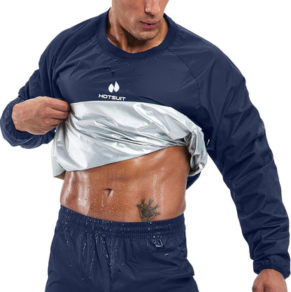 Sauna Suit Men Weight Loss Sweat Jacket Gym Boxing Workout