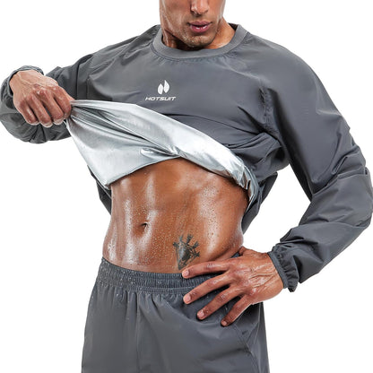 Sauna Suit Men Weight Loss Sweat Jacket Gym Boxing Workout